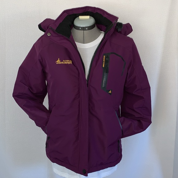 Moerdeng Jackets & Blazers - Women's Moerdeng Purple water proof Insulated Hooded Winter Parka